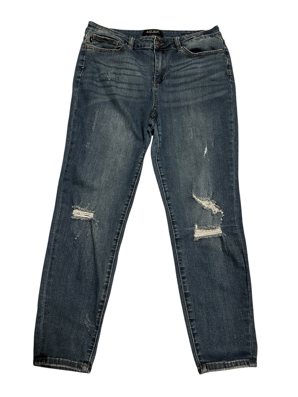 Judy Blue Relaxed Fit Distressed Medium Blue Jeans size 32